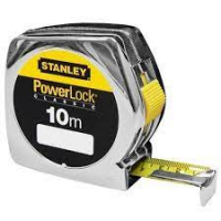 Рулетка вимірювальна Powerlock® довжиною 10 м, шириною 25 мм в хромованому пластмасовому корпусі STANLEY 0-33-442