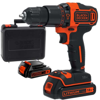 Аккумуляторная ударная дрель-шуруповёрт Black&Decker BDCHD18KB